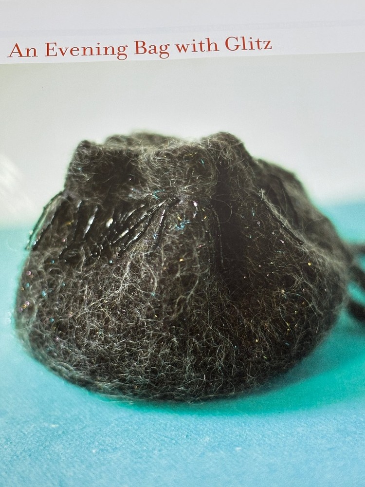 Evening Bag with Glitz Knitting Felt Pattern Pages from Book