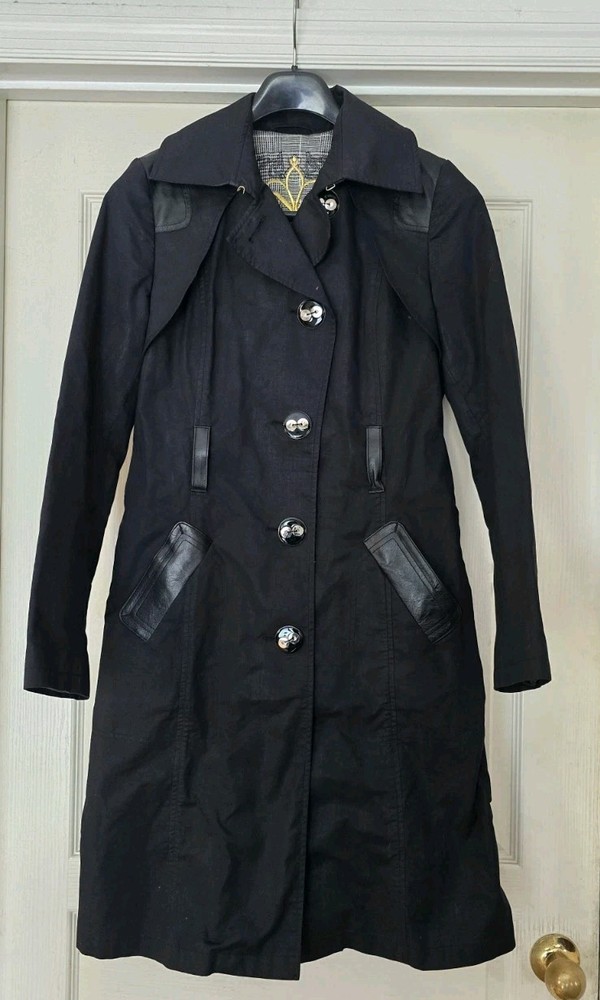 MACKAGE Black Peacoat Belted Size Womens Medium