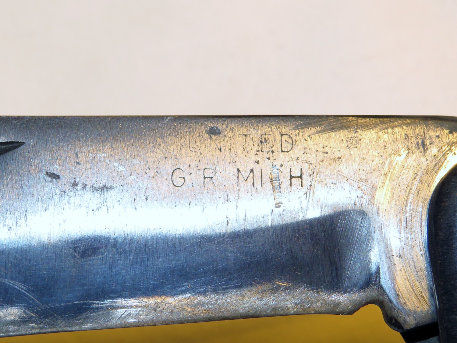 WWII US United G R Mich 2 Blade Folding Pilot Survival Knife