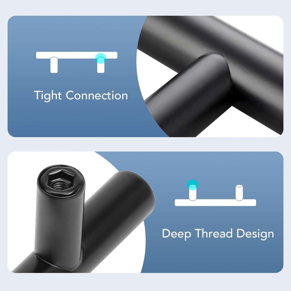 Matte Black 304 Grade Stainless Steel Kitchen Cabinet Handles Pulls Knobs Drawer