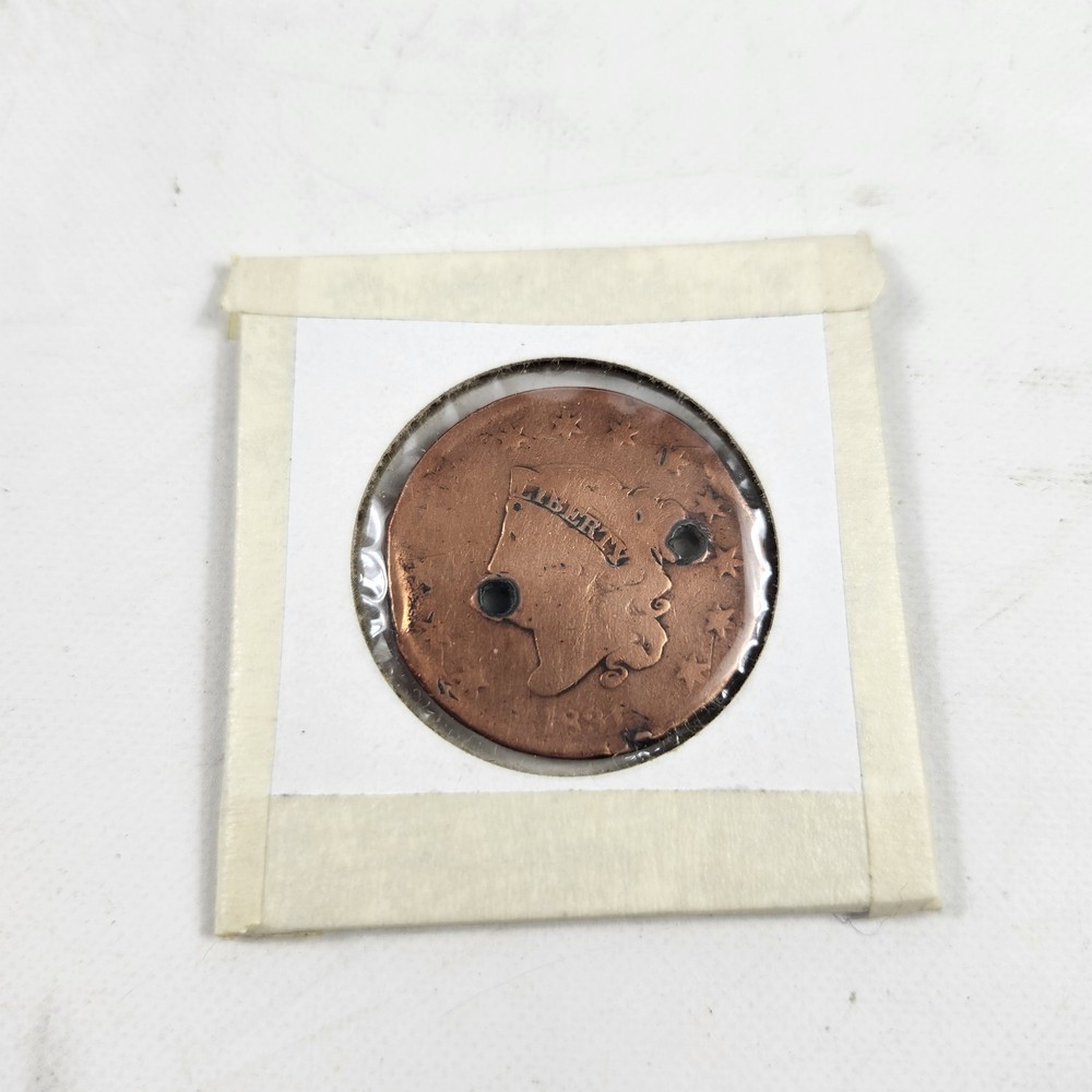 1831 Coronet Head Large Cent - Turned Button