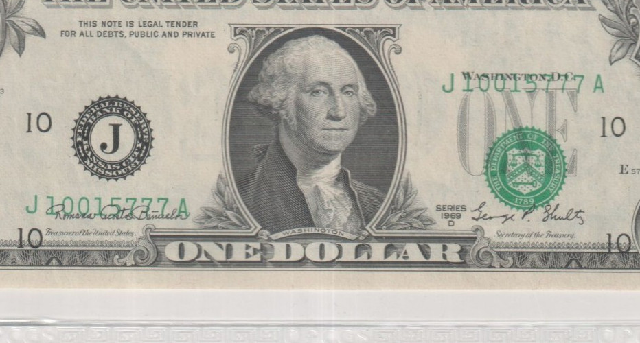 PCGS64 CHOICE UNC MAJOR OVERPRINT MISALIGNMENT ERROR 5777A