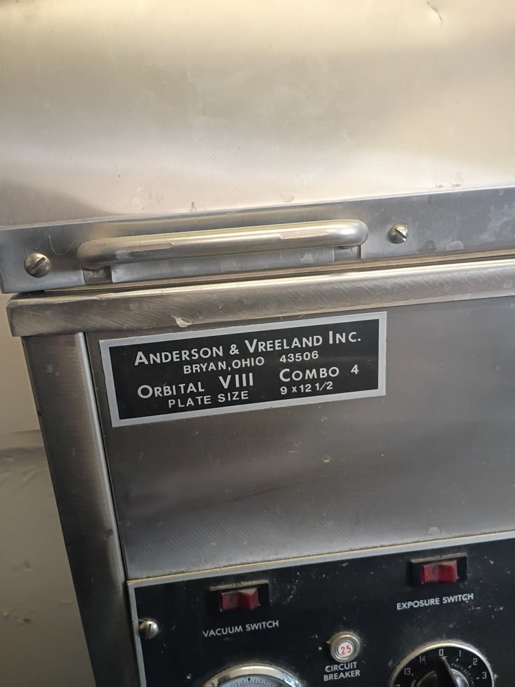 Anderson & Vreeland Inc. Photopolymer Exposure Unit Processor. Untested