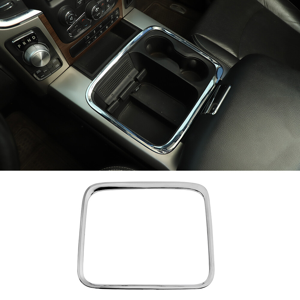 Center Console Storage Box Cover Trim Frame For Dodge RAM 1500 2015-2017 Chrome