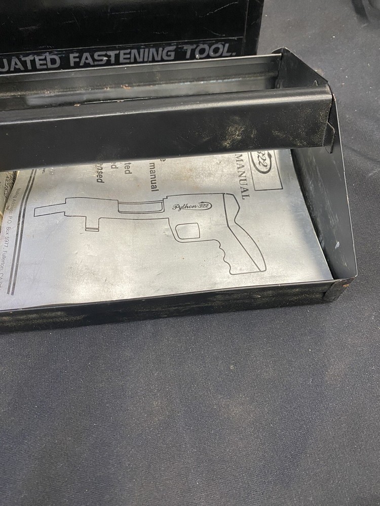 Steelcon Python 322 Powder Actuated Tool with box and accessories.