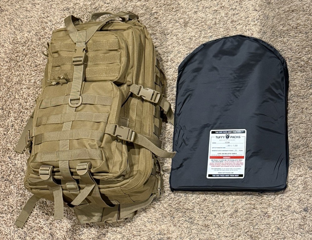 TuffyPacks Level IIIA Backpack Insert w/ Tactical 3‑Day Pack – Model 1218