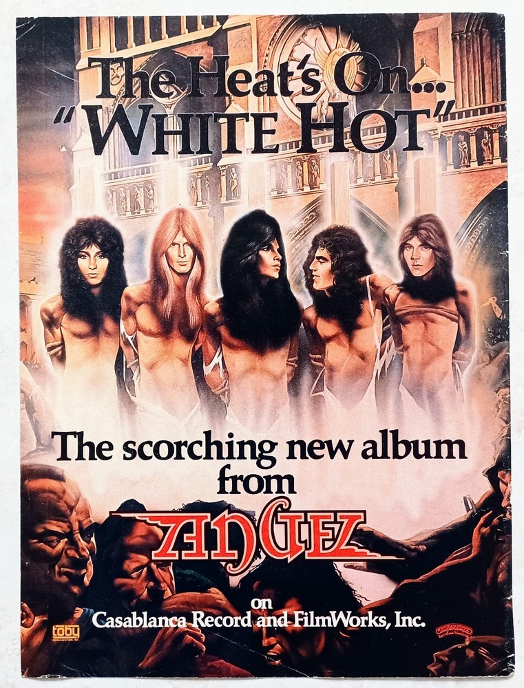 ANGEL~WHITE HOT~ORIG 1978 ALBUM PROMO~PRINT AD ADVERT POSTER PINUP~PUNKY MEADOWS