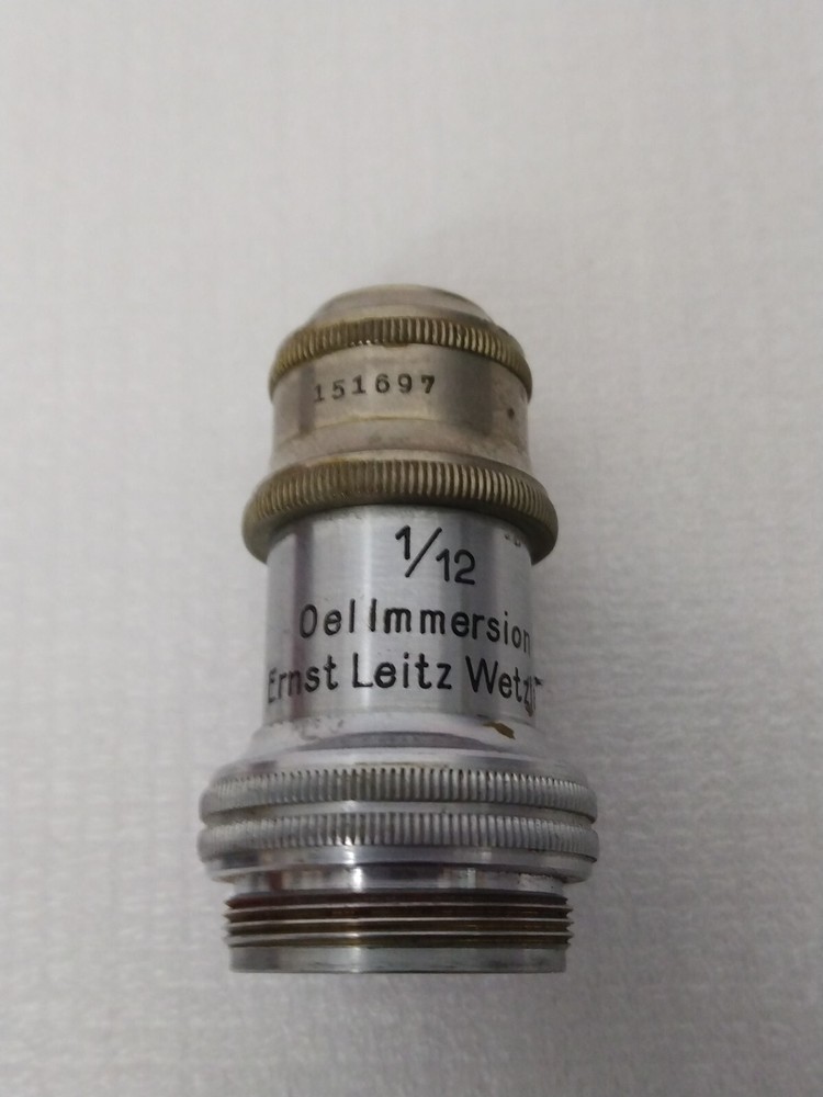 LEITZ WETZLAR OEL IMMERSION 1/12 MICROSCOPE OBJECTIVE LENS