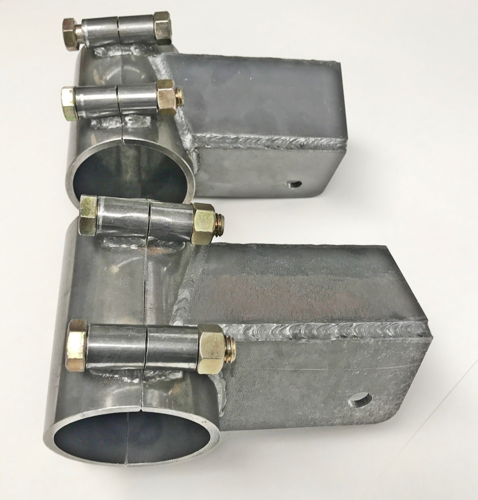 Bolt-On Lower GM Metric Trailing Arm Mounts - SSM 2.25" drop single hole, pair