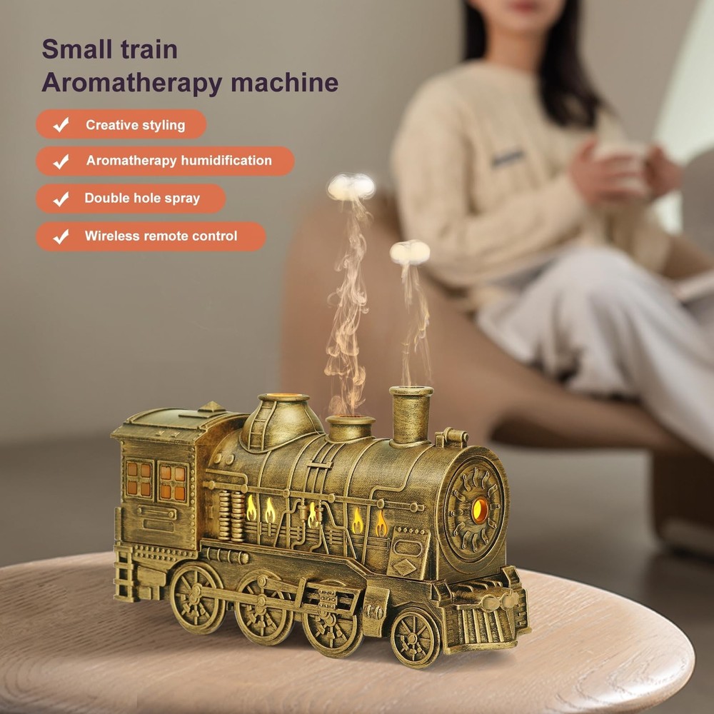 Train Diffuser 300ml, Aromatherapy Diffuser Cool Mist Ultrasonic Aroma Train ...