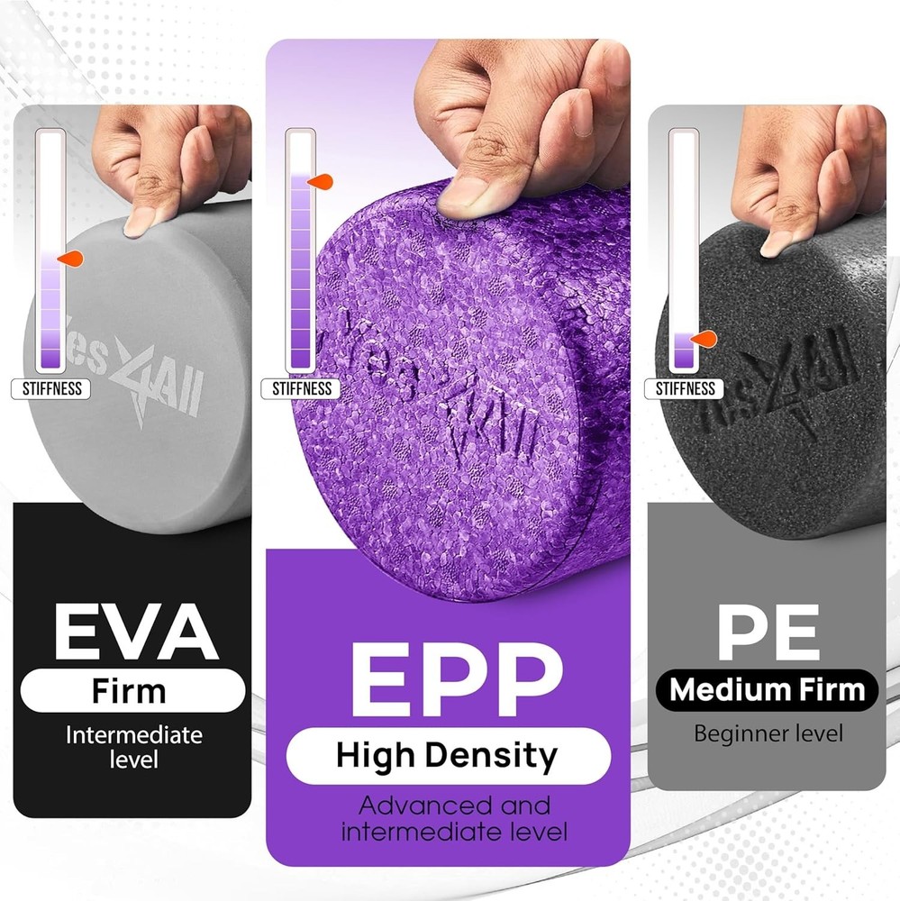 Versatile 18-Inch EPP Foam Roller: Back Pain Relief & Flexibility Enhancement
