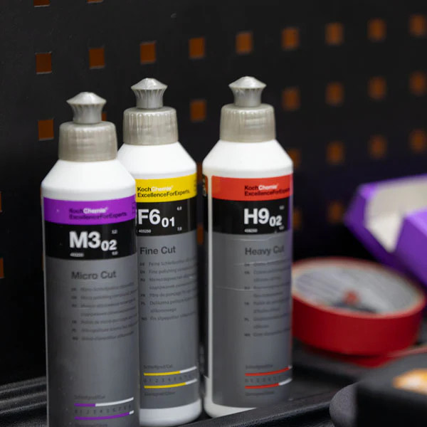 KOCH CHEMIE POLISH COMPOUND KIT 250ML | HEAVY FINE MICRO CUT | 3 250ML BOTTLES