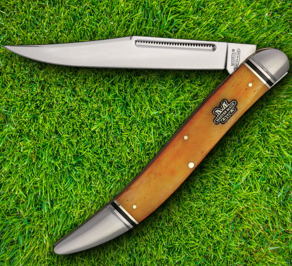 Marbles Master Made Large Toothpick Folding Knife Stainless Blade Bone Handle