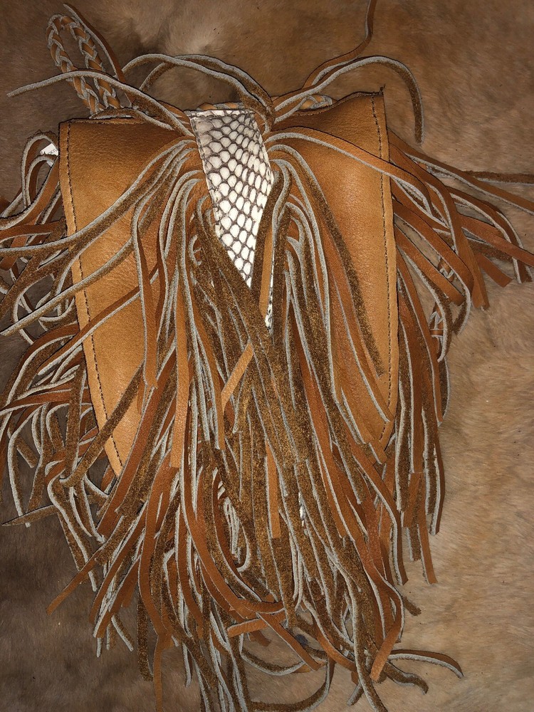 PYTHON SNAKESKIN HAIRDRESSING SCISSORS TOOL BELT, FANNY PACK