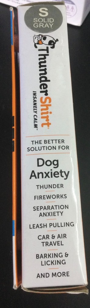ThunderShirt Dog Anxiety Jacket Size S Solid Gray New Damaged Box 1158