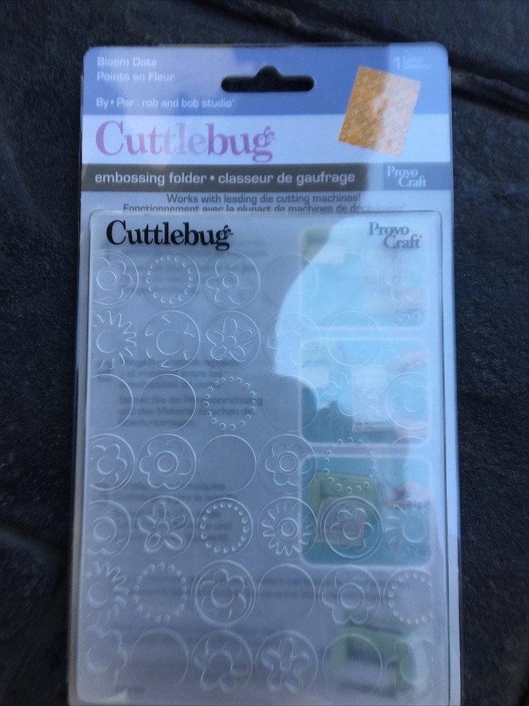 CUTTLEBUG BLOOM DOTS A2 EMBOSSING FOLDER - #37-1136 NEW IN PACKAGE