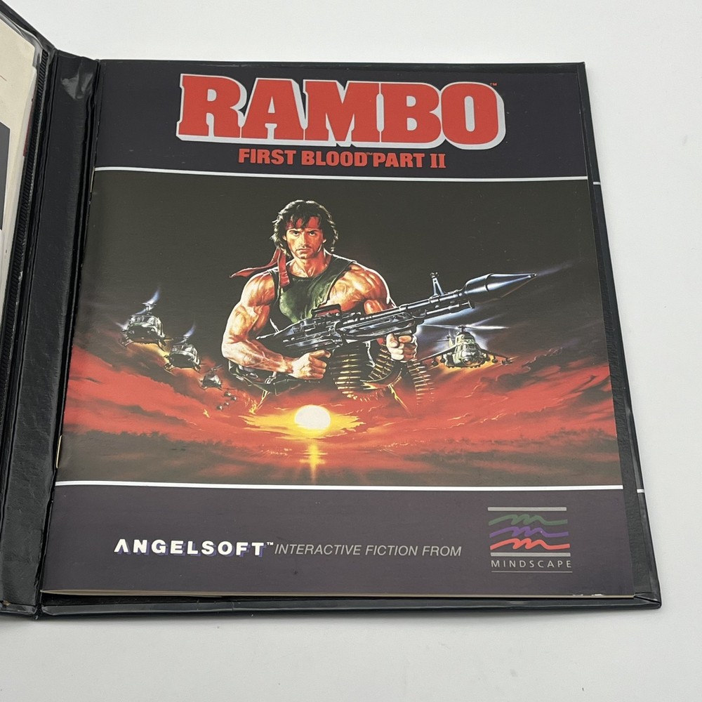 RAMBO FIRST BLOOD PART II MACINTOSH Mindscape Computer PC Game!