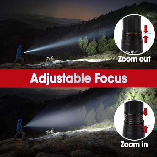 Small LED Flashlights High Lumens, Tactical Flashlight with 5 Modes, 7 Pack