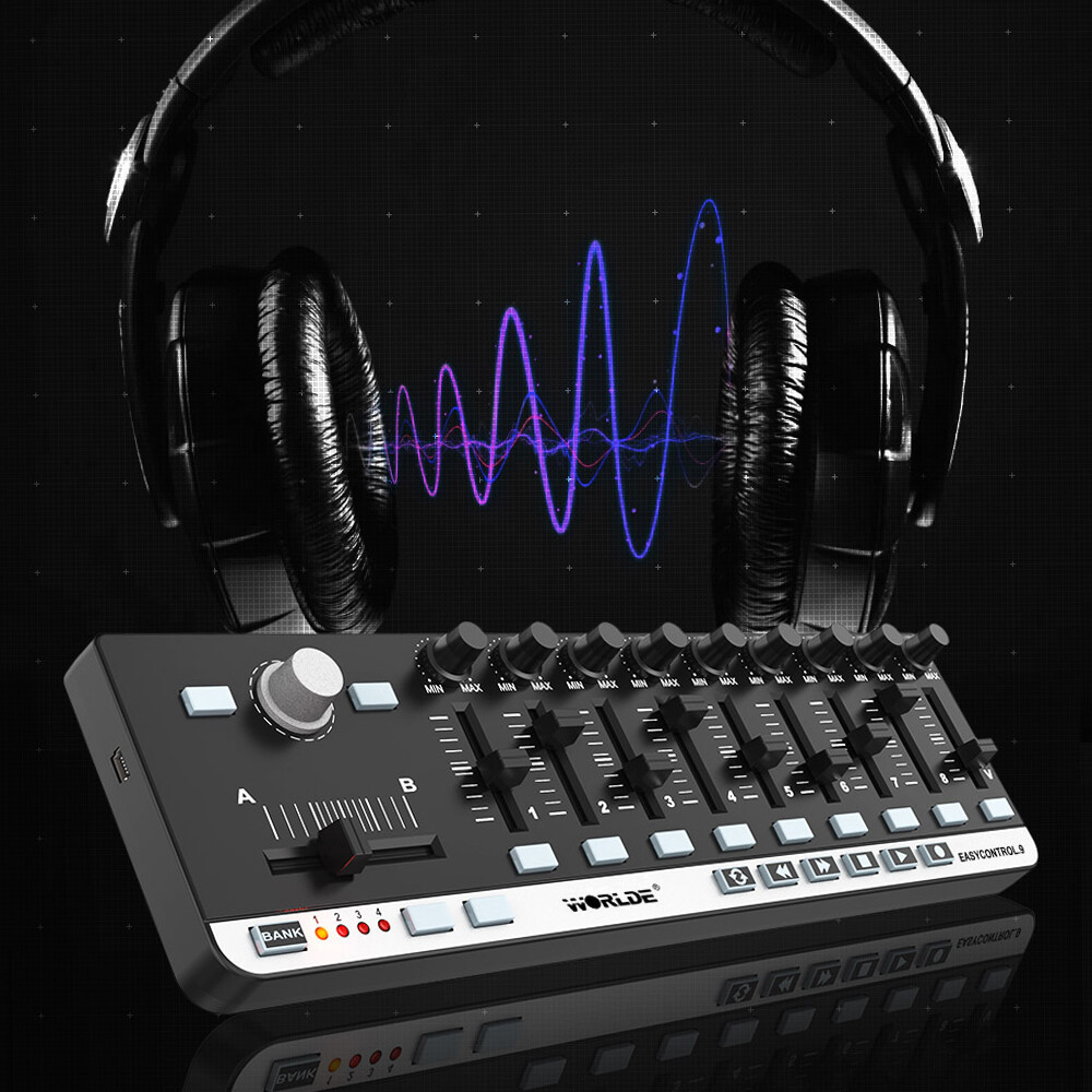 MIDI Worlde Easy Control Mini 9 Portable USB 9 Slim-Line Control Controller Q7P9