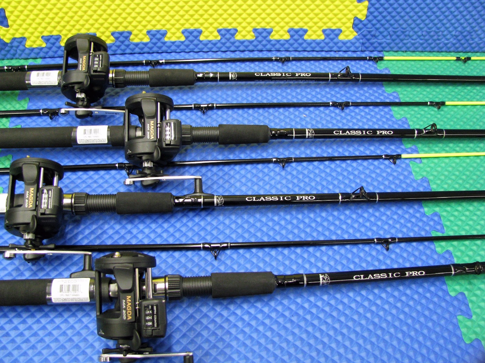 Okuma Classic Pro 7' 6" Line Counter Trolling Combo CPC-762CT-MA 20D 4 PACK!