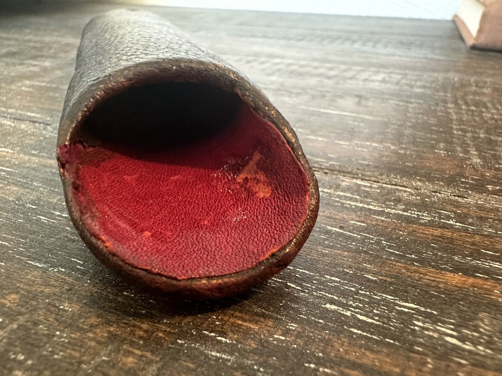 Antique Hard Shell Spectacles/Eyeglass Case Tube