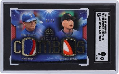 Alex Rodriguez and Cal Ripken Jr. 2004 Upper Deck SP #SC-RR #5/25 SGC 9 Card