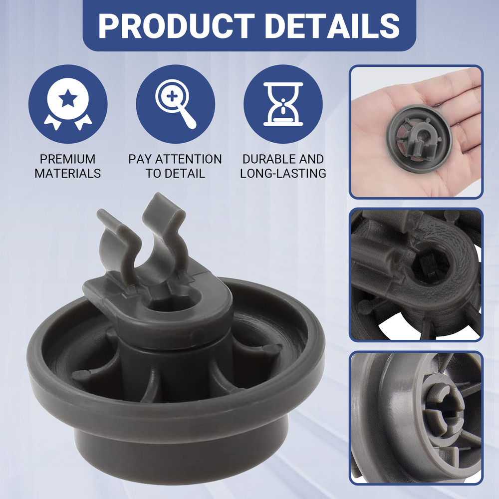 Upgraded 4-Pack Lower Dishrack Roller Assembly Compatible with LG Dishwasher