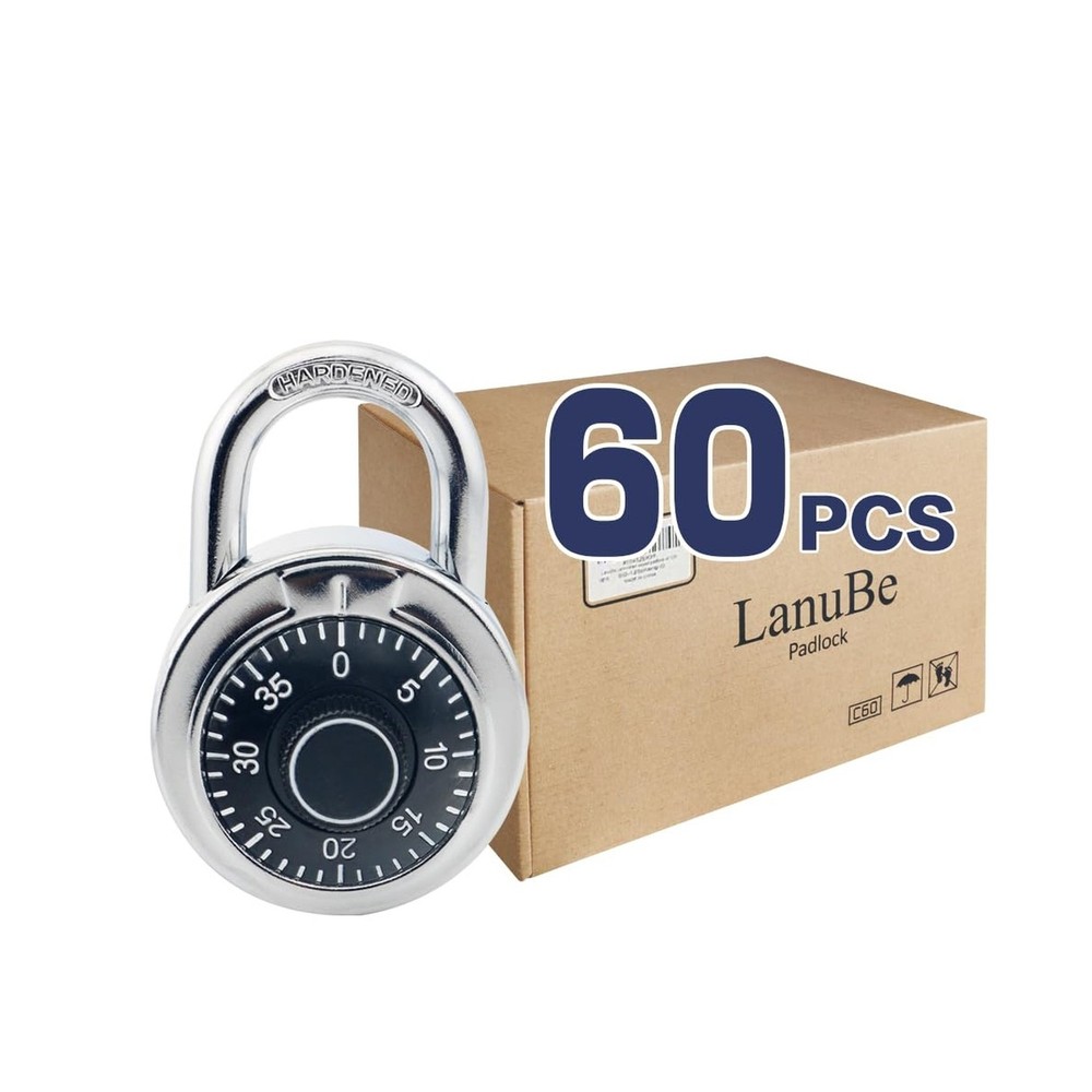 Lock Standard Dial Combination Lock, 2 inch. Wide, with Different Combination...