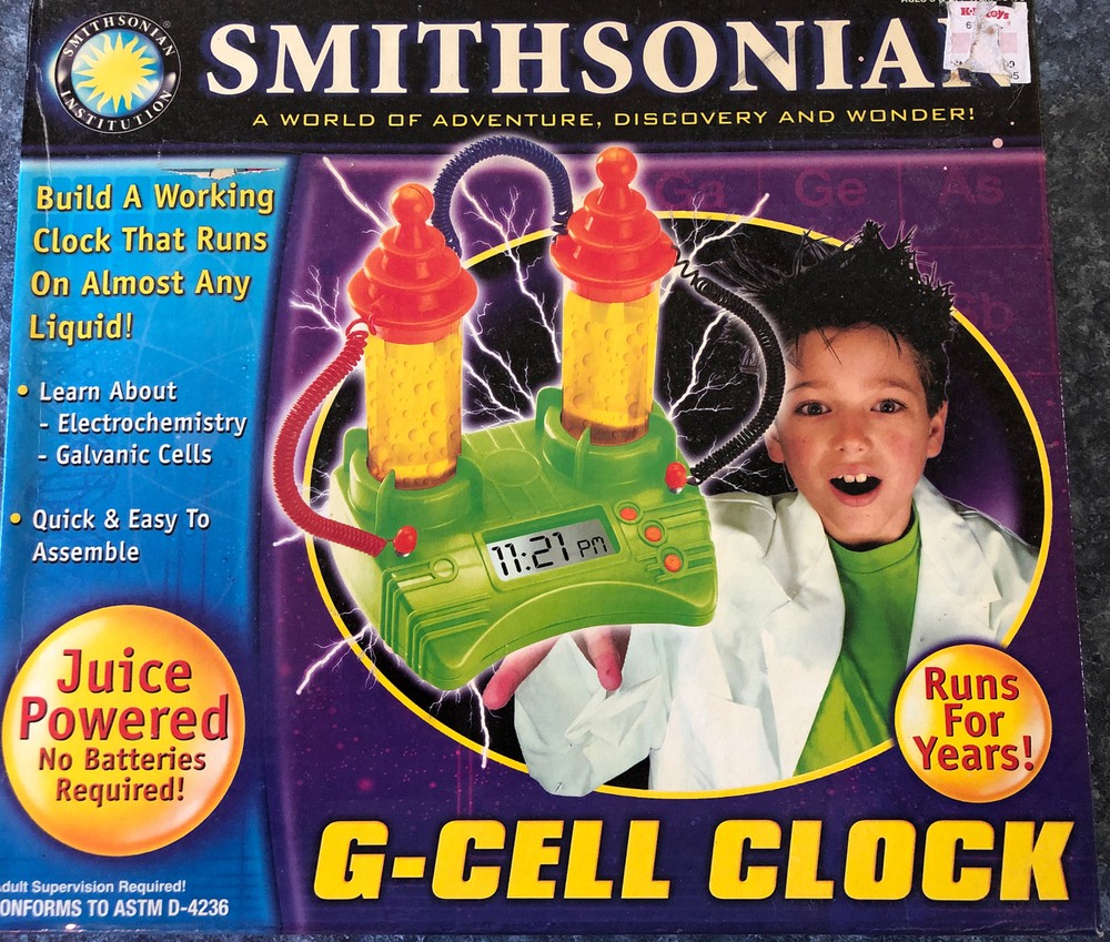 Smithsonian G-Cell Clock NEW in Box