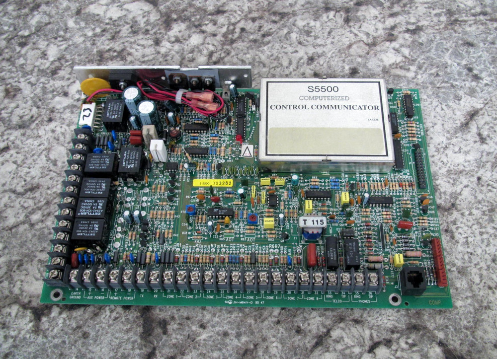 Napco S5500 Computerized Control Communicator Alarm Panel Circuit Board Used
