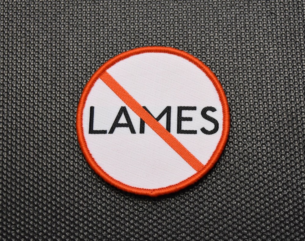 No Lames Woven Uniform Patch Foos Gone Wild Cholo Chon Chon Hook & Loop Backing