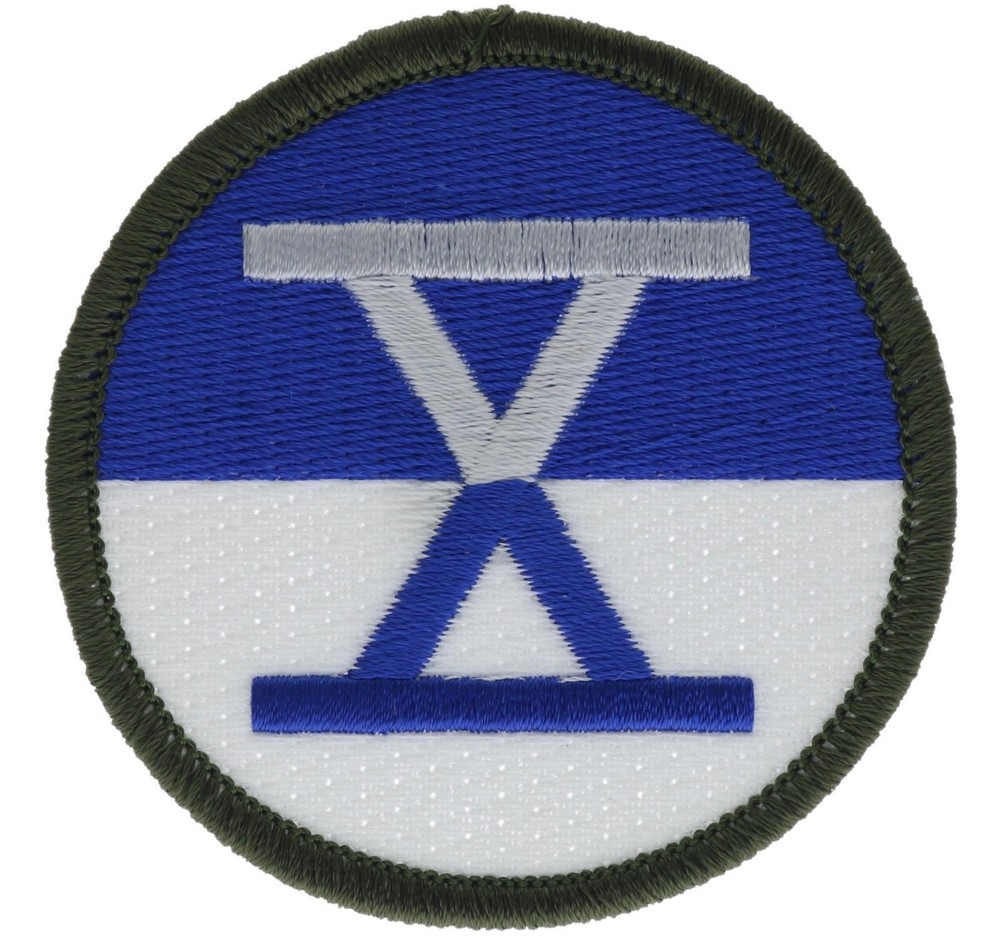 10th Corps US Army  2.5 Inch Cap Hat Embroidered Patch EE0501 F1D20T