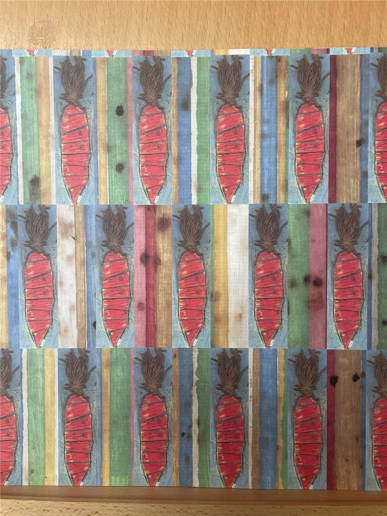 NEW LOT 1 OF VINTAGE RUSTY PICKLE PAPER 12 X12" 18 SHEETS single sided