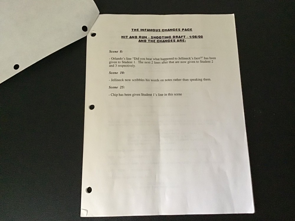Strangers With Candy Ep. "Hit and Run" Revised Shooting Draft - Comedy Central