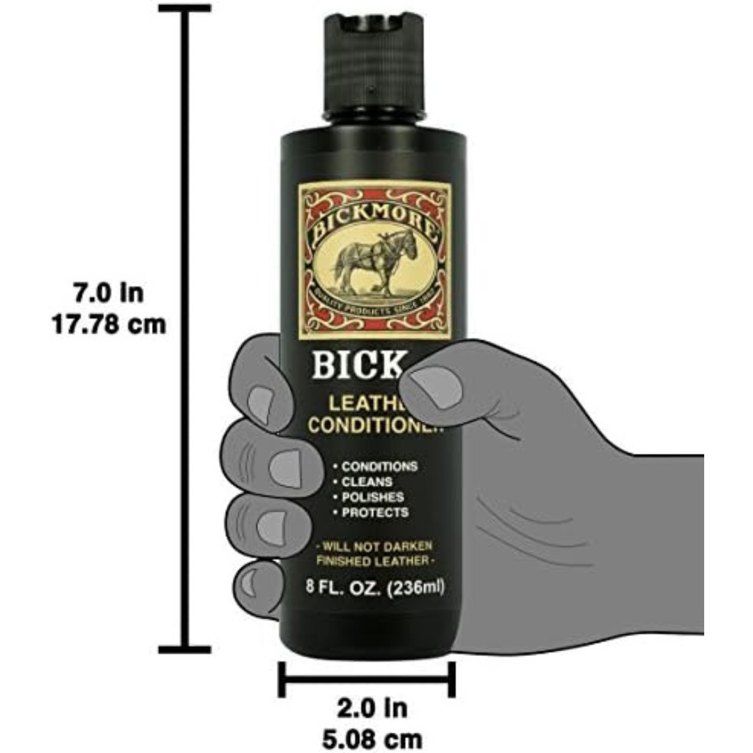 Bick 4 Leather Conditioner and Leather Cleaner 8 Oz - Will Not Darken Leather
