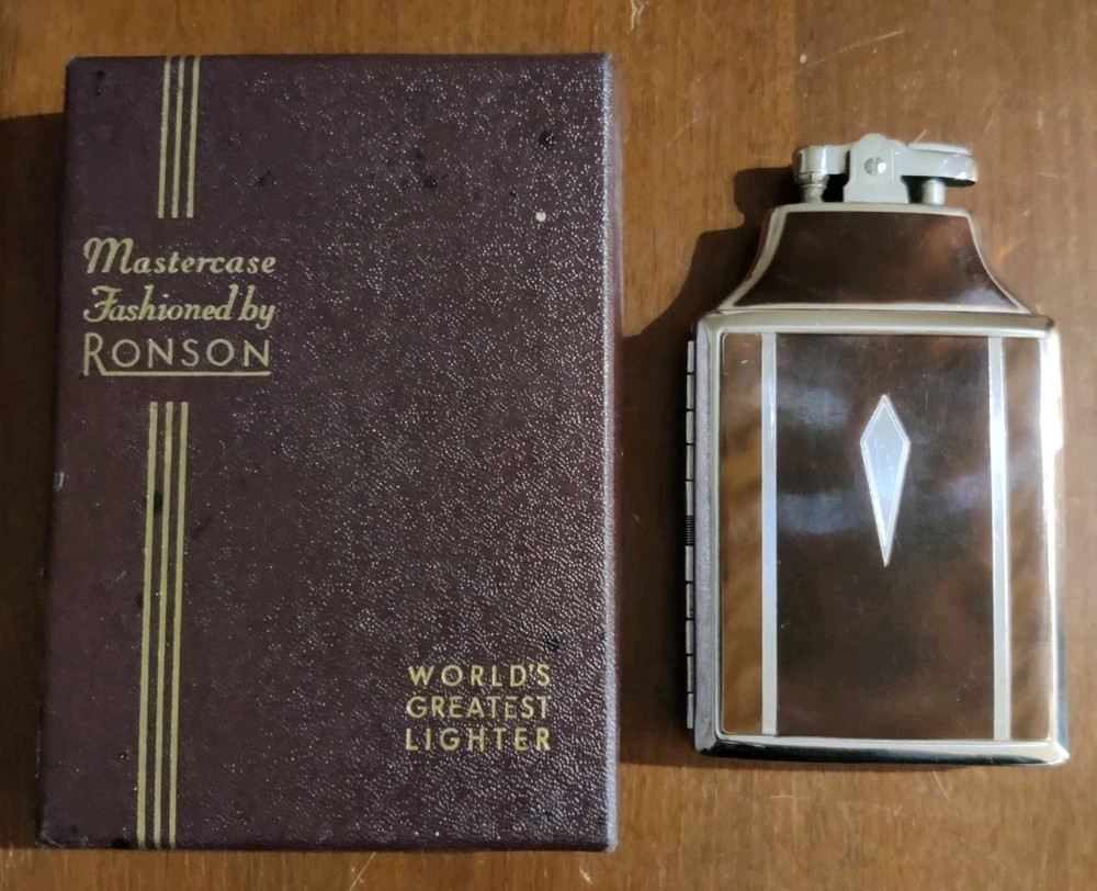 Ronson Mastercase Cigarette Lighter & Case USAAF WW2