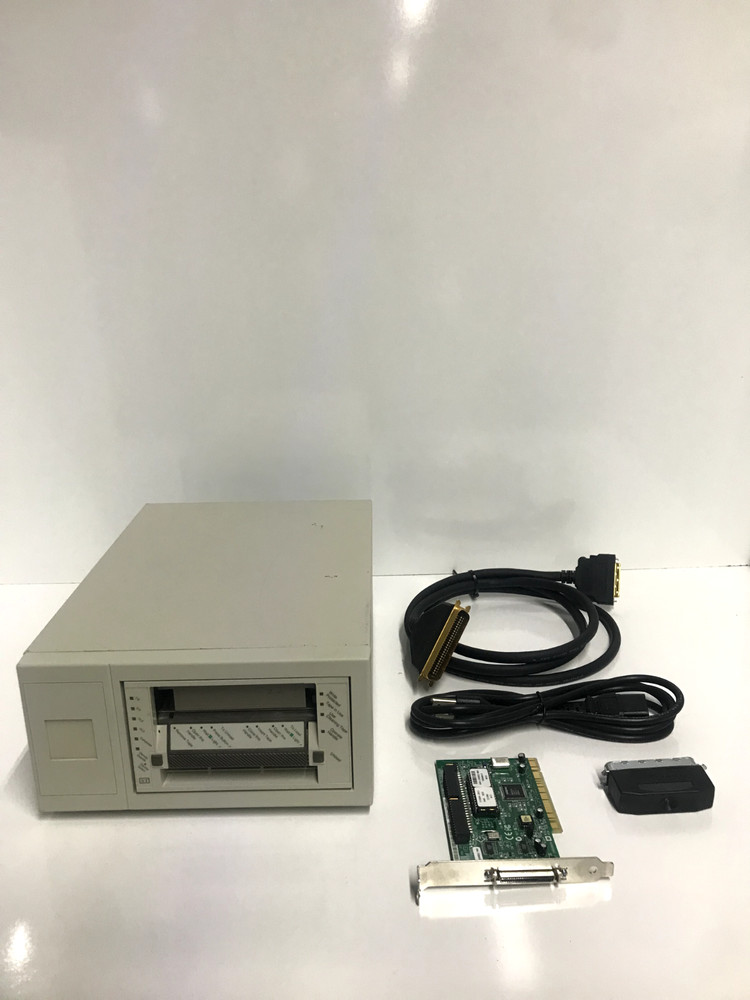 Vintage QUANTUM 8mm DLT External SCSI Drive  DAT  Model TH3BA-YF w/Ctrl Card&CBL