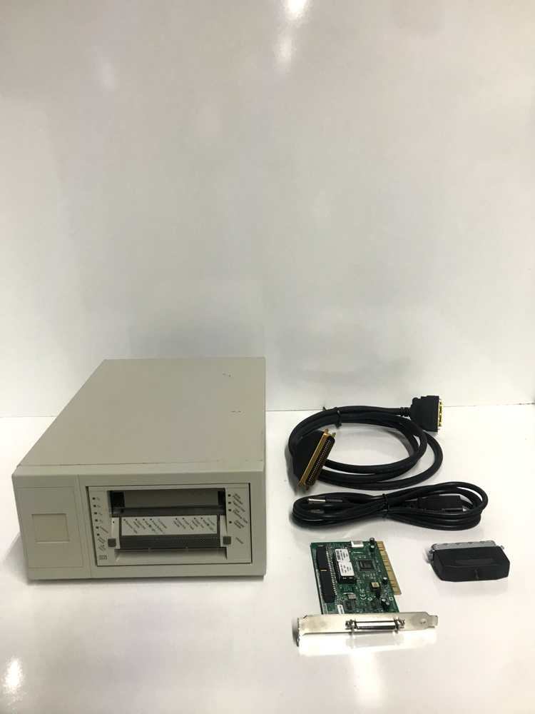 Vintage QUANTUM 8mm DLT External SCSI Drive DAT Model TH3BA-YF w/Ctrl Card&CBL