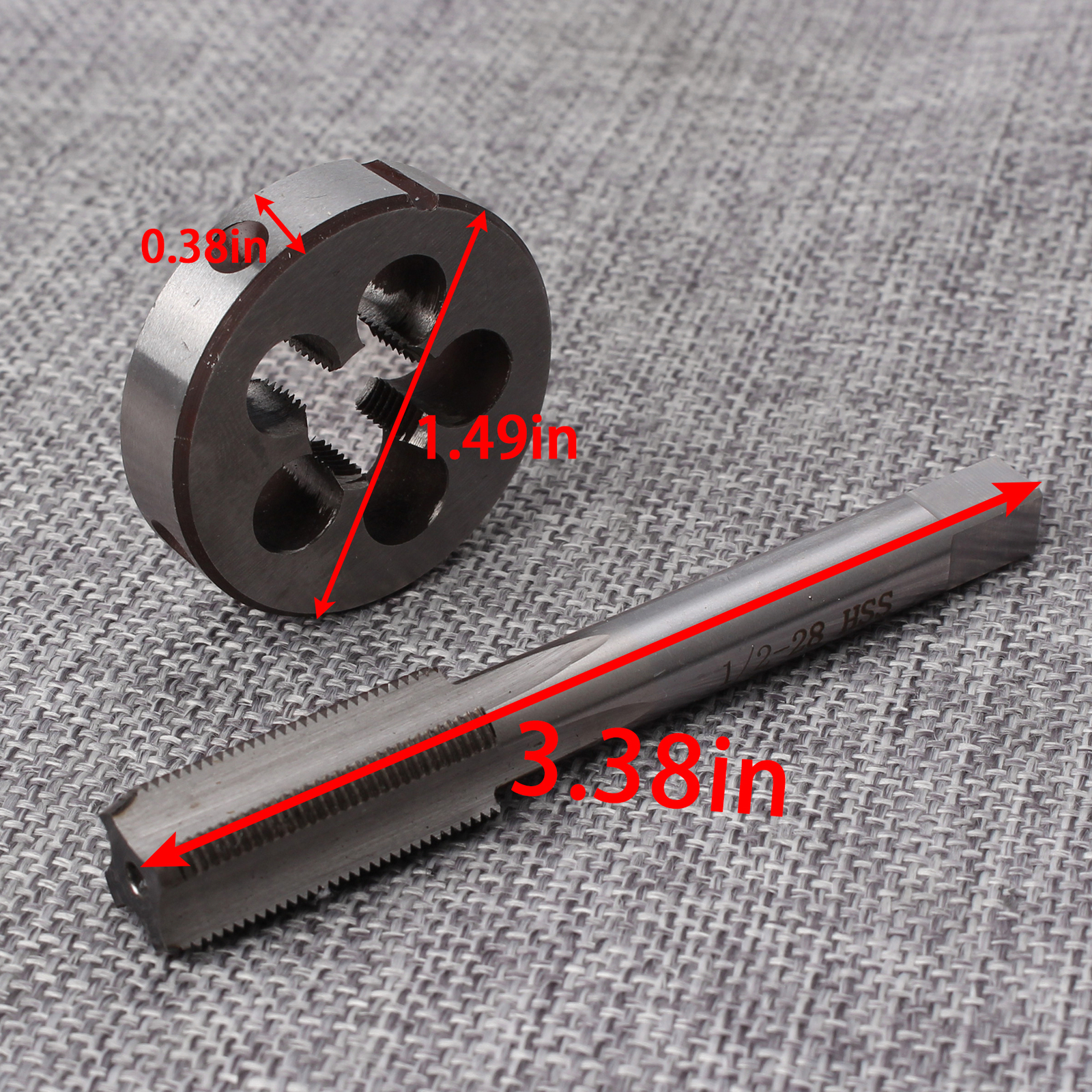 1/2"-28 Gunsmithing Tap and Die Set High Quality (1/2" x 28) 22LR 223 5.56 9mm