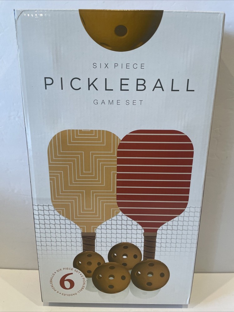 Six Piece Pickleball Set Includes 2 Paddle 4 Balls
