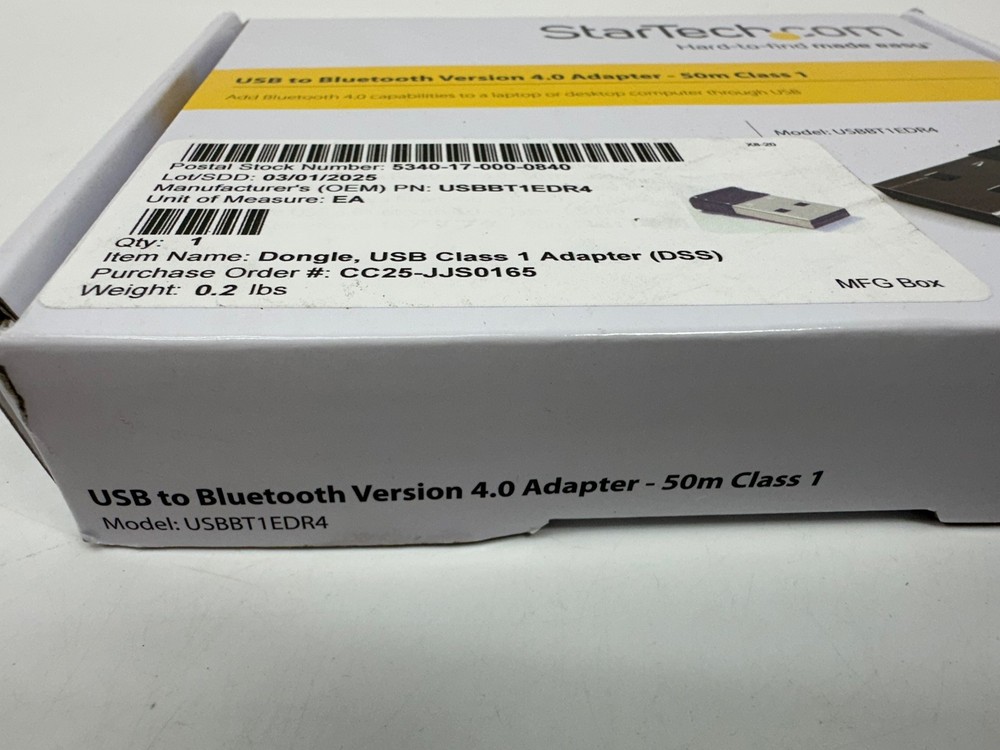 StarTech Mini USB Bluetooth 4.0 Adapter - 50m(165ft) Class 1