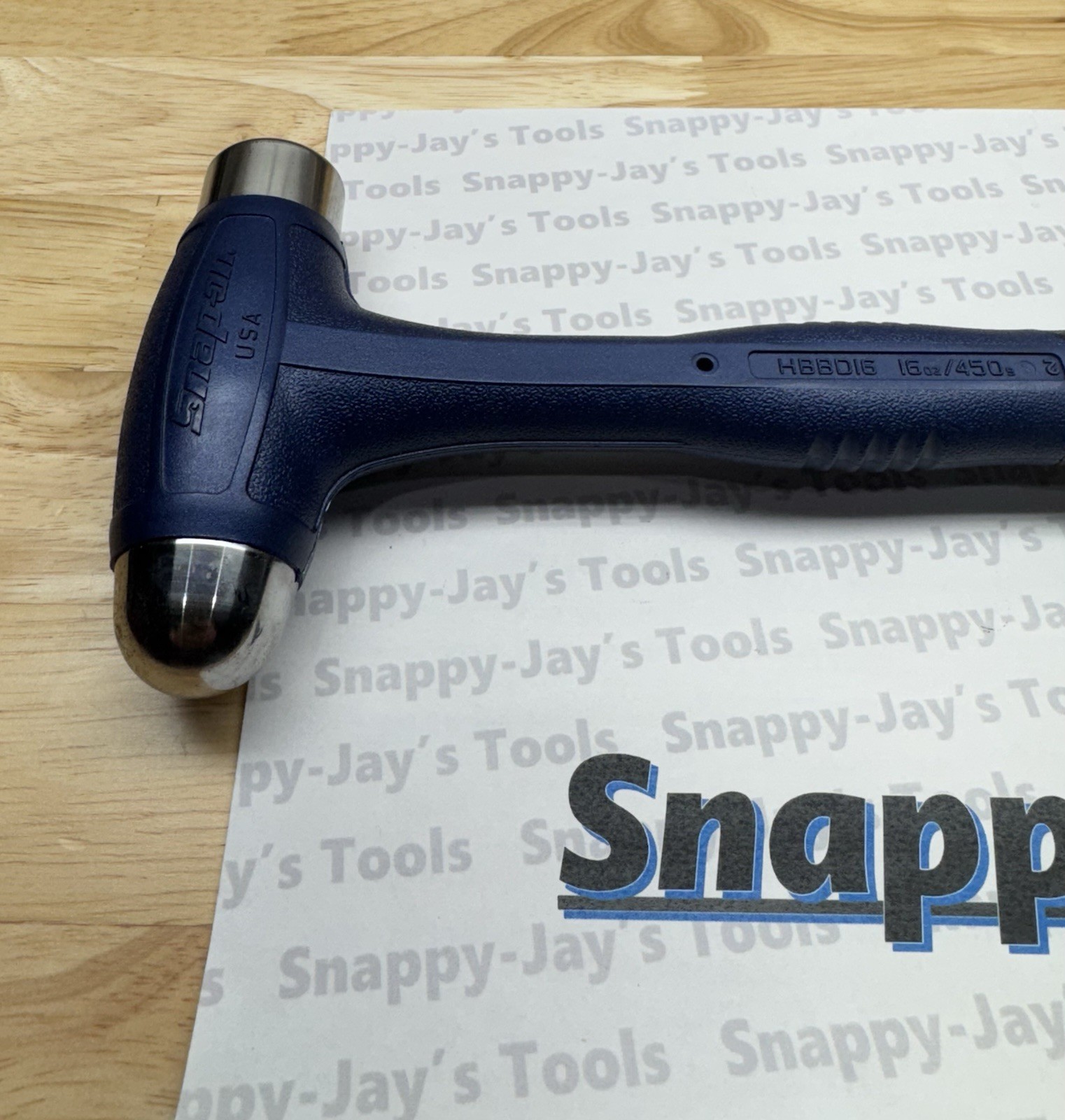 Snap-on Tools USA NEW POWER BLUE 16oz Ball Peen Dead Blow Hammer HBBD16MB