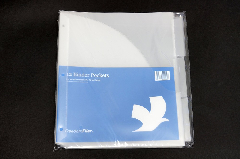 Binder Pockets 1/3 Tab, 12-Pack