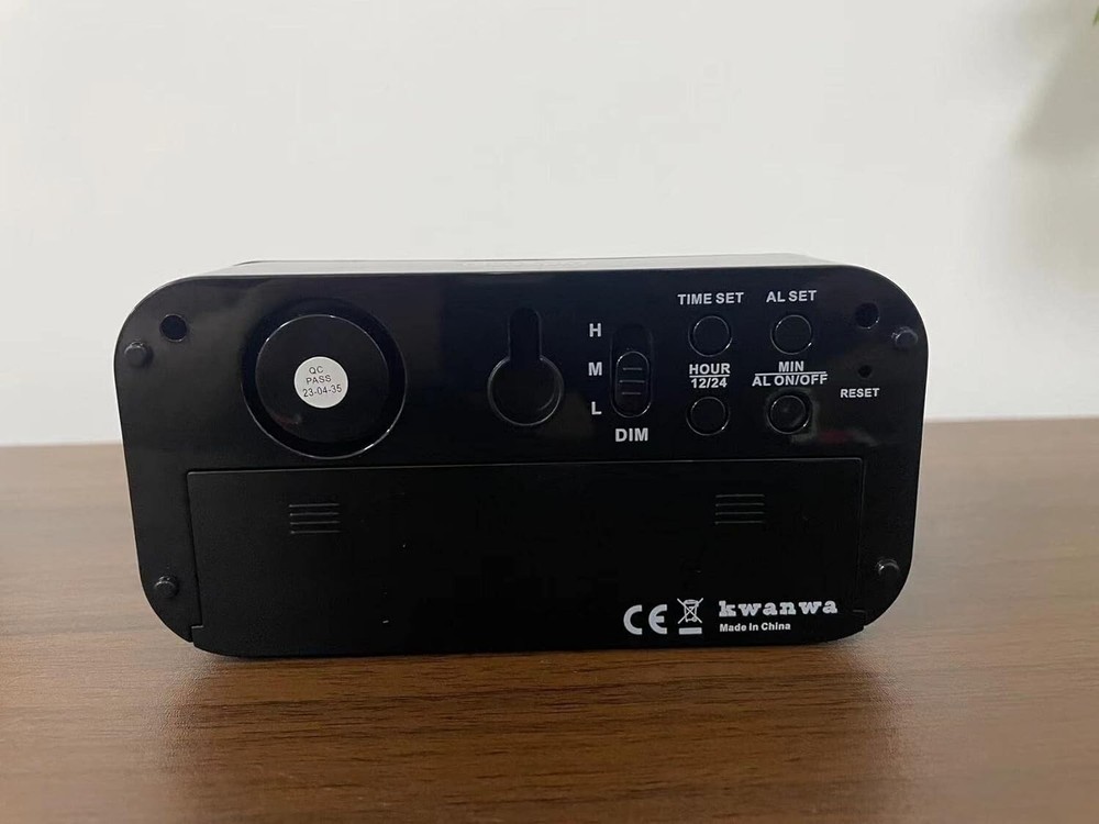 Digital Alarm Clock LED Display Small Wall Clock Battery Operated