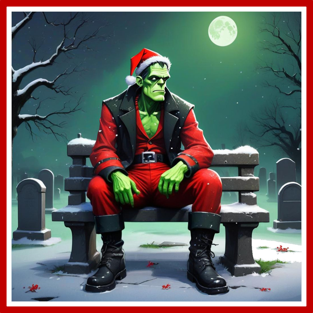 30 Custom Christmas Time Frankenstein Personalized Address Labels