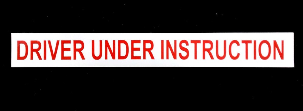Driver Under Instruction Magnetic Sign Red