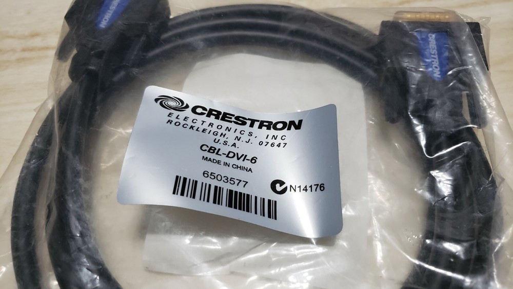 Crestron CBL-DVI-6 Certified DVI-D Interface Cable, 6ft 6503577