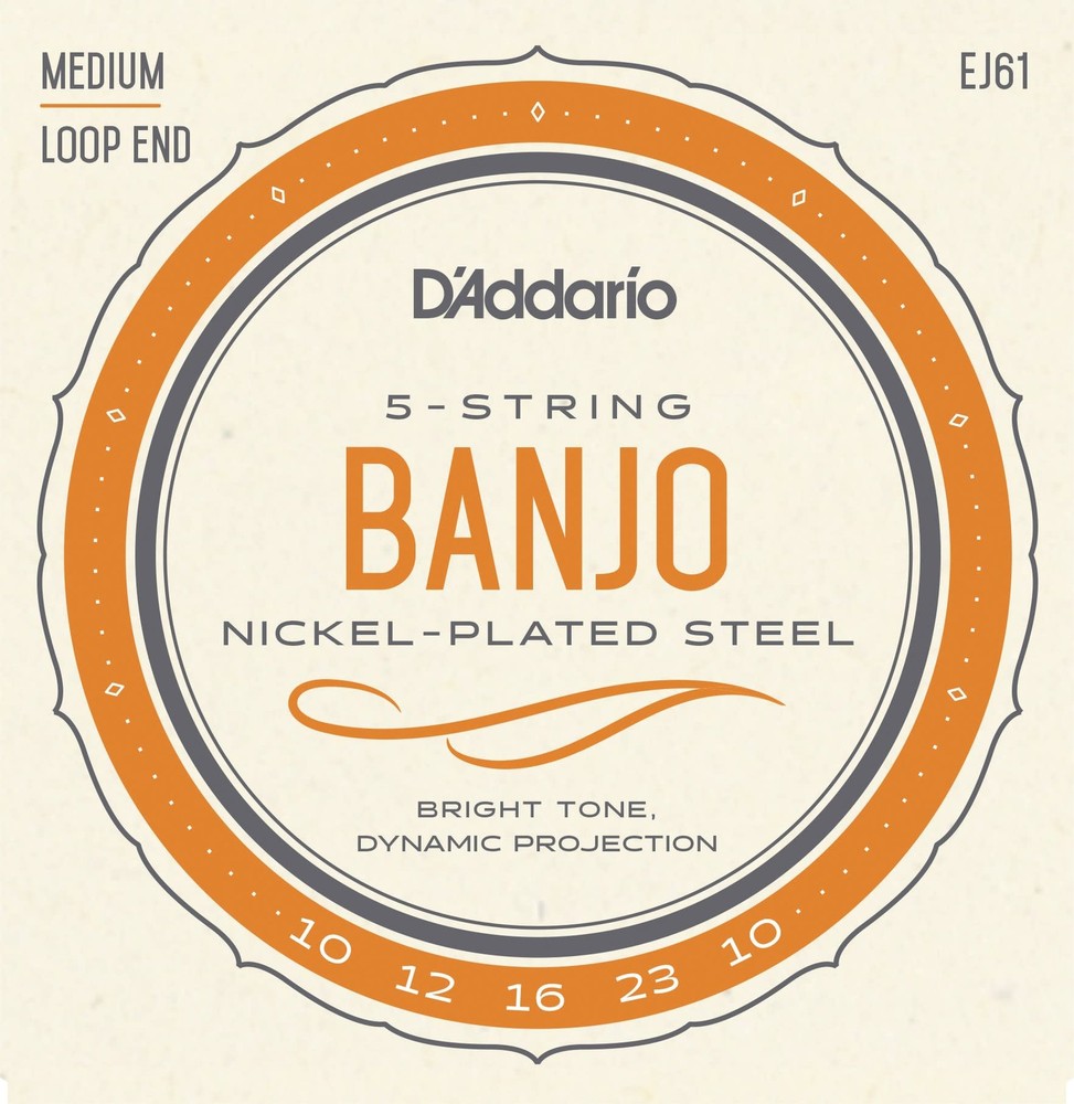 d'Addario Set Banjo Nickel Medium 10-23