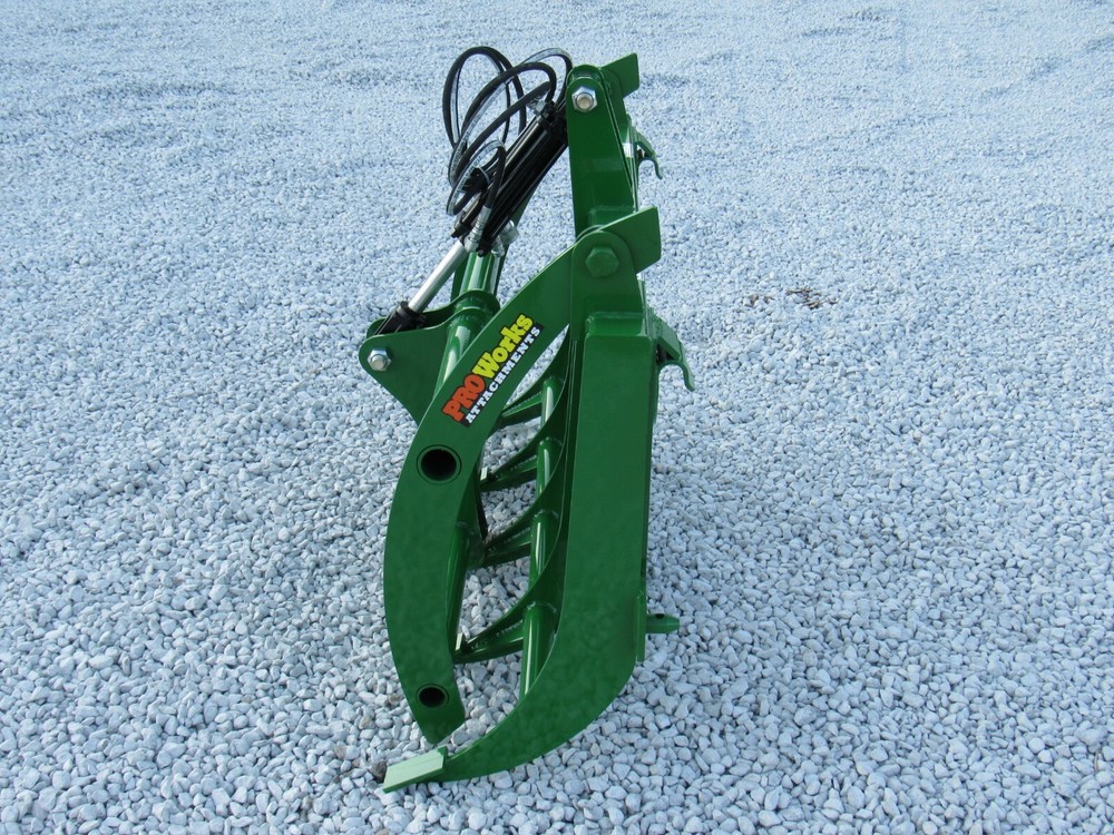 48" Root Rake Clam Grapple Attachment Fits John Deere Compact Tractor Loader