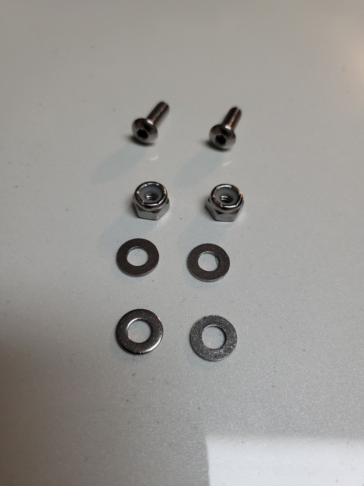 Stainless Steel Mailbox Replacement Hinges 2 Pack With Locking Nuts